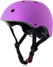 img 4 attached to 🚲 Lightweight Adjustable Skateboard Bike Helmet - CPSC Certified, Multi-Sport for Bicycle Cycling Skate Scooter - 3 Sizes Available