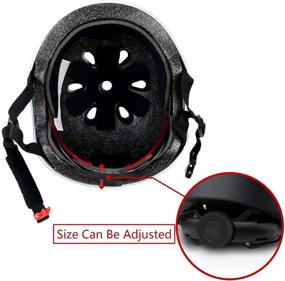 img 1 attached to 🚲 Lightweight Adjustable Skateboard Bike Helmet - CPSC Certified, Multi-Sport for Bicycle Cycling Skate Scooter - 3 Sizes Available