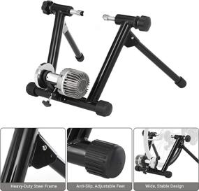 img 1 attached to 🚴 SONGMICS Fluid Bike Trainer Stand, Black USBT02B - Enhanced Double Sealing and Reduced Noise