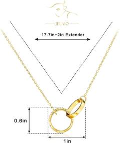 img 1 attached to 🎁 Stylish Interlocking Infinity Eternity Double Circles Necklaces for Women's Christmas Anniversary Gifts