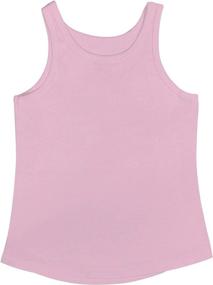 img 2 attached to Certified Organic Cotton Tank Tops for Girls, Sleeveless Ribbed Tees by CAOMP