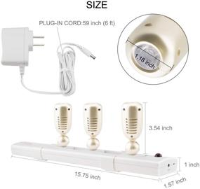 img 3 attached to 🔦 Светильник LUXSWAY LED на шине со встроенным прожектором и пультом - диммируемое направленное освещение для внутренних произведений искусства, картин, гардероба и шкафа.