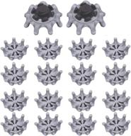 🏌️ videlly 18 pieces golf shoe spikes: easy-to-change soft spike replacement cleats for most golf shoe models - black & gray logo