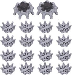 img 4 attached to 🏌️ VIDELLY 18 Pieces Golf Shoe Spikes: Easy-to-Change Soft Spike Replacement Cleats for Most Golf Shoe Models - Black & Gray