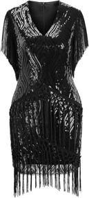 img 3 attached to 💃 BABEYOND Flapper Fringed Roaring Sequins Women's Dresses: Sparkling Vintage Glamour