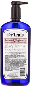 img 3 attached to Гель для тела Dr. Teal's Restore and Replenish на основе розовой гималайской соли - 🛁 с добавлением чистой горькой соли и эфирных масел - 24 жидкие унции