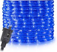 🔵 wyzworks 20ft blue led rope lights - etl certified, flexible 2 wire accent lighting for holiday decorations логотип