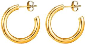 img 4 attached to 💎 Stunning LETTARIUS Lucite Hoop Earrings: Vibrant Resin Statement Drops for Women and Girls