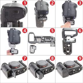 img 3 attached to 📷 Enhance Stability & Convenience with WEPOTO A9/A7III/A7RIII/A7M3 Hand Grip Quick Release Plate L Bracket for Sony ILCE-7RM3/A7R Mark III Camera (CS-A9L)