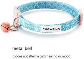 img 2 attached to 🐱 Nourse Chowsing 2Pcs Kitten Collars: Floral Breakaway, Bell & Adjustable Straps for Girl's Safety