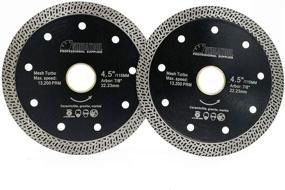 img 4 attached to 💎 Premium SHDIATOOL 4-1/2 Inch Porcelain Diamond Mesh Turbo Saw Blade Set - Cutting Granite, Marble, Ceramic Tile & Brick (Pack of 2)