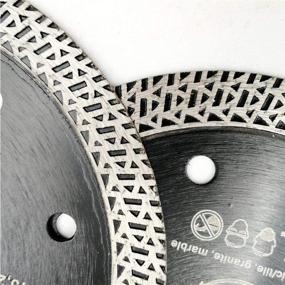 img 2 attached to 💎 Premium SHDIATOOL 4-1/2 Inch Porcelain Diamond Mesh Turbo Saw Blade Set - Cutting Granite, Marble, Ceramic Tile & Brick (Pack of 2)