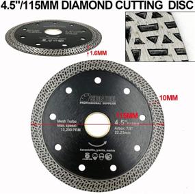 img 3 attached to 💎 Premium SHDIATOOL 4-1/2 Inch Porcelain Diamond Mesh Turbo Saw Blade Set - Cutting Granite, Marble, Ceramic Tile & Brick (Pack of 2)