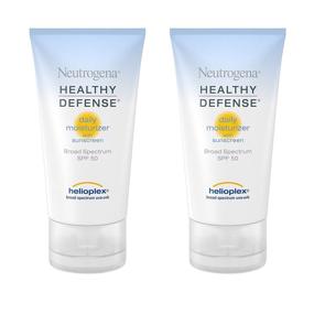 img 4 attached to 🧴 Neutrogena SPF 50 Healthy Defense Daily Moisturizer with Vitamin E - Lightweight Face Lotion with Sunscreen, Antioxidants, Vitamin C & E (Pack of 2) - 1.7 fl. oz