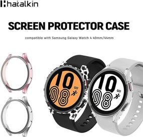 img 2 attached to 📱 HATALKIN 4 пакета Жесткий чехол PC для Samsung Galaxy Watch 4 40 мм, с встроенным защитным стеклом из закаленного стекла, полный защитный бампер для 2021 Galaxy Watch 4 Case 40 мм.