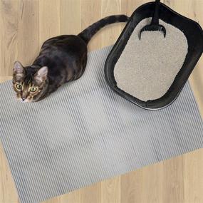 img 1 attached to 🐾 Phthalate and BPA Free XL Foam Litter Mat - Water Resistant, Scatter Control, Easy Clean - Gray, Model 9051