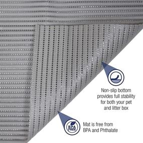 img 3 attached to 🐾 Phthalate and BPA Free XL Foam Litter Mat - Water Resistant, Scatter Control, Easy Clean - Gray, Model 9051