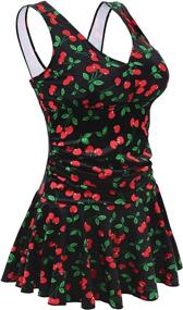 img 4 attached to AONTUS Floral Shaping Dresses Swimsuit