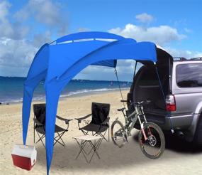 img 1 attached to 🏕️ Eurow Tail Gator Portable Sunshade Canopy: Ultimate Outdoor Protection and Shade in Blue