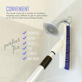 img 2 attached to ELITRA HOME V-Shaped Grout Brush Scrubber Head: Superior Bristles for Effortless Cleaning of Narrow & Wide Kitchen, Shower, Tub, and Tile Surfaces