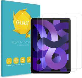 img 4 attached to 📱 Premium [2 Pack] Fintie Tempered Glass Screen Protector for iPad Air 5th Gen/4th Gen 10.9" 2022/2020, iPad Pro 11" 2021/2020/2018 - Anti Scratch, Face ID Support, HD Clear