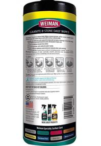 img 3 attached to 🧼 Weiman Granite Cleaner and Polish - 30 Wipes - Ideal for Cleaning and Polishing Granite, Marble, Soapstone, Quartz, Quartzite, Slate, Limestone, Corian, Laminate, Tile Countertop, and More