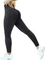 🐆 mooslover women's leopard print scrunch butt lifting leggings: seamless high-waisted yoga pants logo