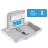 👶 convenient wall-mounted horizontal baby changing station with sign for commercial restrooms logo