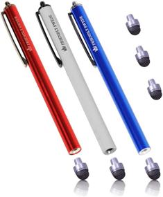 img 3 attached to 🖊️ The Friendly Swede Stylus Pens: Micro-Knit Mesh Tip Capacitive Stylus for Touch Screens - 3 Pack, Ideal for Tablets and Phones with Replaceable Fiber Tip Design