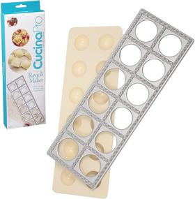 img 4 attached to 🍝 Authentic Ravioli Mold - Make 12 Italian Raviolis at Once with Extra Large 1 3/4" Squares