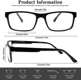 img 3 attached to BONCAMOR 5 Pack Blue Light Blocking Reading Glasses with Spring Hinges for Men and Women, Computer Readers with Anti Glare Filter Eyeglasses (5 Assorted Colors, 2.25 Strength)