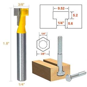 img 3 attached to Exqutoo T Slot Cutter Деревообрабатывающие фрезы