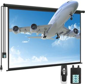 img 4 attached to 🎥 Kapwan 100" Motorized Projector Screen - Wireless Remote, 4K 3D HD, Indoor & Outdoor Wall/Ceiling Mounted Video Projection Screen