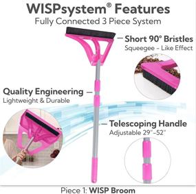 img 2 attached to WISP Broom and Dustpan Set: The Perfect Household Cleaning Solution with Pet Hair Remover, Adjustable Handle, and Easy Wall Storage