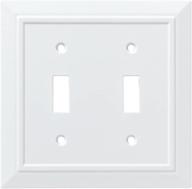 🔲 franklin brass classic architecture double switch wall plate with white finish логотип