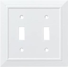 img 4 attached to 🔲 Franklin Brass Classic Architecture Double Switch Wall Plate with White Finish