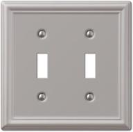 🏢 enhance your décor with amerelle 149ttbn chelsea steel double toggle wallplate in brushed nickel логотип