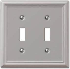 img 4 attached to 🏢 Enhance Your Décor with Amerelle 149TTBN Chelsea Steel Double Toggle Wallplate in Brushed Nickel