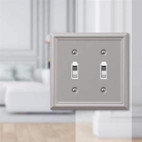 img 2 attached to 🏢 Enhance Your Décor with Amerelle 149TTBN Chelsea Steel Double Toggle Wallplate in Brushed Nickel