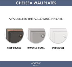 img 1 attached to 🏢 Enhance Your Décor with Amerelle 149TTBN Chelsea Steel Double Toggle Wallplate in Brushed Nickel