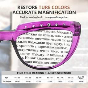 img 1 attached to Eyekepper Rhinestone Women's Oversize Half-Moon Reading Glasses: Stylish Designer Eyeglasses for Readers