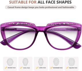 img 2 attached to Eyekepper Rhinestone Women's Oversize Half-Moon Reading Glasses: Stylish Designer Eyeglasses for Readers