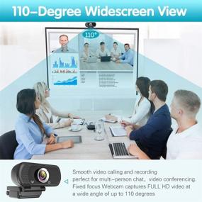 img 2 attached to High-Definition 1080P Webcam with Stereo Microphone 📷 for Clear Live Streaming, Video Calling, Recording, and Gaming