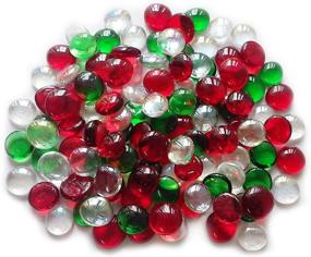 img 1 attached to 🎄 Christmas Crystal Mix Glass Gems - Vase Fillers by Creative Stuff Glass (2 LB)