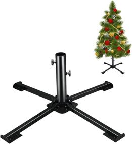 img 4 attached to 🎄 LadyCare Folding Christmas Tree Stand Base for Artificial Xmas Trees 4-10FT with 2.1” Pole – The Perfect Solution for Stable and Stylish Tree Display!