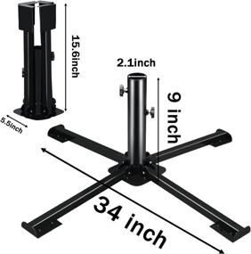 img 3 attached to 🎄 LadyCare Folding Christmas Tree Stand Base for Artificial Xmas Trees 4-10FT with 2.1” Pole – The Perfect Solution for Stable and Stylish Tree Display!