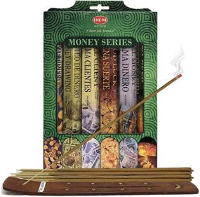 img 4 attached to 🌿 Hem Incense Sticks Variety Pack #3 with Incense Stick Holder - Bundle Featuring 6 Fragrances from the Money Series