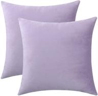 🌸 jeneoo lavender velvet throw pillow cases – comfy, soft, and thick square cushion covers for sofa couch, bedroom, and car decor (18 x 18 inches, set of 2) логотип