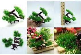 img 2 attached to 🌲 Bonsai Pine Tree with Rockery for Aquarium Decor - Artificial Aquarium Rock Bonsai Ornament, Small Size