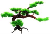 🌲 bonsai pine tree with rockery for aquarium decor - artificial aquarium rock bonsai ornament, small size logo